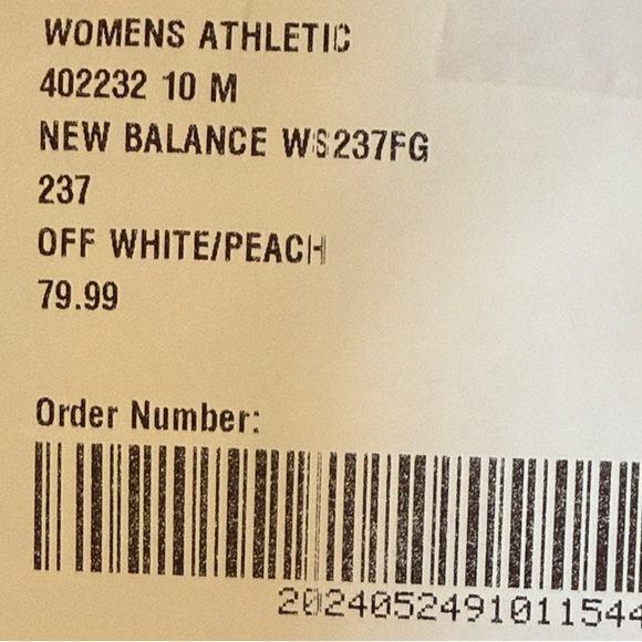 New Balance 237 V1 Women's Beige and Orange Sneakers Sz 10 - Picture 11 of 12